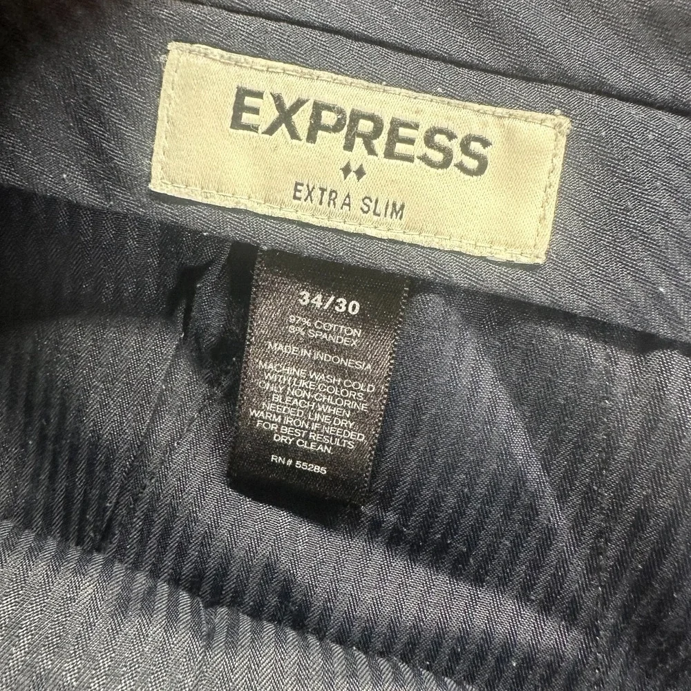 Express Pant Men 34x28 Gray Cotton Dress Straight Business Career Preppy Stretch